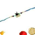 Stylish BRO Rakhi with Funky Hand Symbol - RK-155 - Image 3