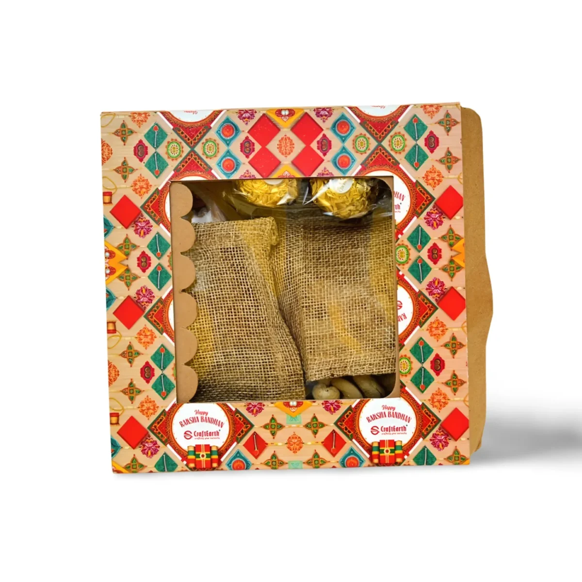 Raksha Bandhan Dry Fruits & Chocolate Combo – Club with Rakhi | Craftearth - RC-2 - Image 2