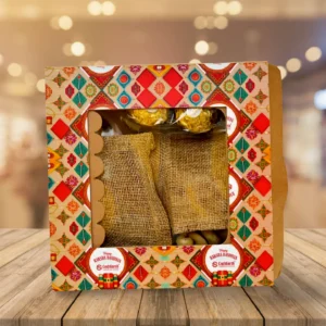 Raksha Bandhan Dry Fruits & Chocolate Combo – Club with Rakhi | Craftearth - RC-2