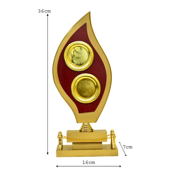 Golden Leaf Design Trophy – M-537 - Image 4