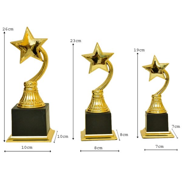 Black Unique Design Trophy – M-548 - Image 3