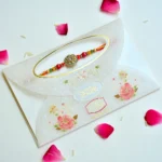 Blossom Shine Rakhi – RK-183 | Floral Crystal Rakhi with Multicolor Beads for Brother - Image 2