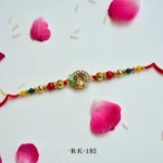 Royal Feather Rakhi – RK-192 | Designer Rakhi with Motif & Stone Detailing