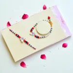 Stylish Butterfly Evil Eye Bhaiya Bhabhi Rakhi Set - RK-272 - Image 2