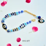 Dual Evil Eye Charm Rakhi Bracelet with Layered Beaded Design - RK-277