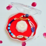 Stylish Evil-Eye Charm Rakhi Bracelet - RK-278 - Image 2