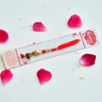Royal Red Lumba Rakhi with Stone Centerpiece for Bhabhi - Image 2