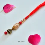 Royal Red Lumba Rakhi with Stone Centerpiece for Bhabhi
