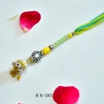 Stylish Lumba Rakhi with with Floral Motif for Bhabhi