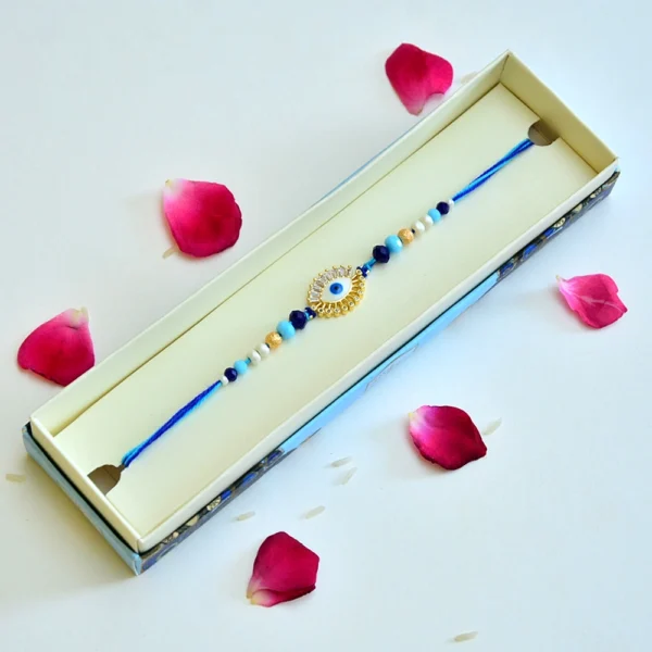 Elegant Evil Eye Protection Rakhi - RK-295 - Image 2