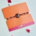 Royal Floral Design with Pearl Beads Rakhi – RK-309 - Image 2