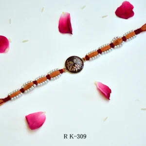Royal Floral Design with Pearl Beads Rakhi – RK-309