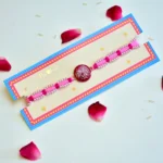 Elegant Floral Design with Pearl Beads Rakhi – RK-311 - Image 2