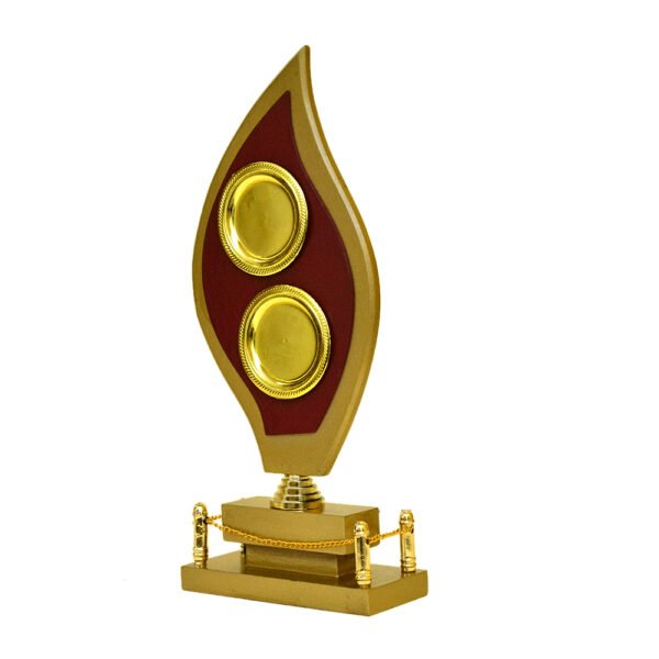 Golden Leaf Design Trophy – M-537 - Image 2