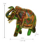 Hand-Painted Wooden Elephant Figurine – Traditional Indian Decor – WD-153-A - Image 4