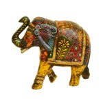Hand-Painted Wooden Elephant Figurine – Traditional Indian Decor – WD-152-A - Image 3
