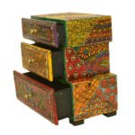 Handcrafted Wooden Chest of Drawers – Ethnic Rajasthani Design – WD-148-A - Image 2