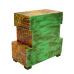 Handcrafted Wooden Chest of Drawers – Ethnic Rajasthani Design WD-148-A - Image 3