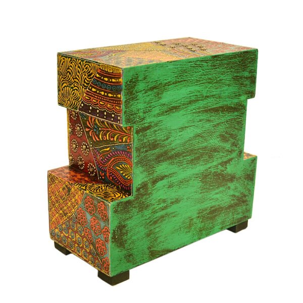 Handcrafted Wooden Chest of Drawers – Ethnic Rajasthani Design – WD-148-A - Image 3