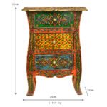 Handcrafted Wooden Chest of Drawers – Traditional Rajasthani Art – WD-150-A - Image 4