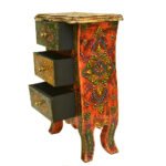 Handcrafted Wooden Chest of Drawers – Traditional Rajasthani Art – WD-150-A - Image 2
