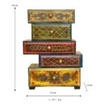 Handcrafted Wooden Chest of Drawers – Ethnic Rajasthani Design WD-149-A - Image 4