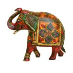 Hand-Painted Wooden Elephant Figurine – Traditional Indian Decor – WD-151-A - Image 2