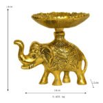 CraftEarth Gold Elephant Dry Fruit Bowl – A Regal Touch for Your Decor – W-206-A - Image 4