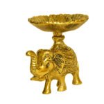 CraftEarth Gold Elephant Dry Fruit Bowl – A Regal Touch for Your Decor – W-206-A - Image 2