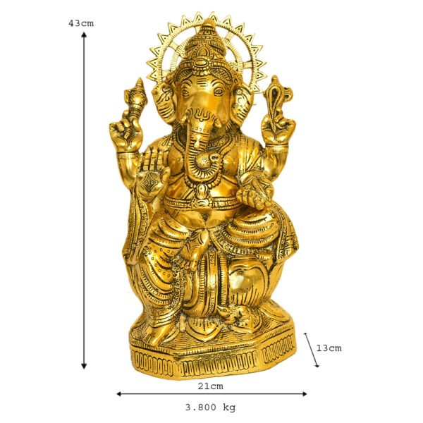 Elegant Lord Ganesha Idol for Home & Office Decor – Symbol of Wisdom & Prosperity – W-205-A - Image 4