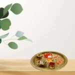 Traditional Pooja Thali with Intricate Engraving W-66-A - Image 5
