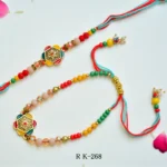 Traditional Colorful Beaded Bhaiya-Bhabhi Rakhi Set – RK-268