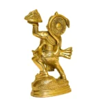 Brass Lord Hanuman with Sanjeevani Parvat Idol - BR-309-A - Image 2