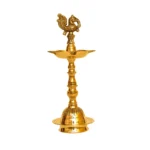 Brass Peacock Diya, Traditional Indian Oil Lamp - BR-306-A