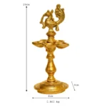 Traditional Brass Panchmukhi Peacock Diya – BR-310-A - Image 4