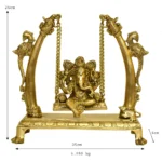 Traditional Brass Lord Ganesha Jhula Idol - BR-316-A - Image 4