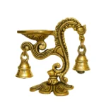 Traditional Brass Diya with Bell – BR-317-A