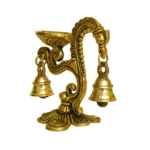 Traditional Brass Diya with Bell – BR-317-A - Image 3