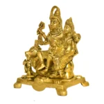 Divine Brass Shiva Parivar Idol – Lord Shiva, Parvati & Ganesha on Nandi - BR-285-B - Image 2