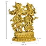 Traditional Brass Radha Krishna Idol - BR-311-A - Image 4