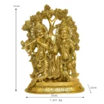 Handcrafted Pure Brass Radha Krishna Idol - BR-312-A - Image 4