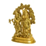 Handcrafted Pure Brass Radha Krishna Idol - BR-312-A - Image 2