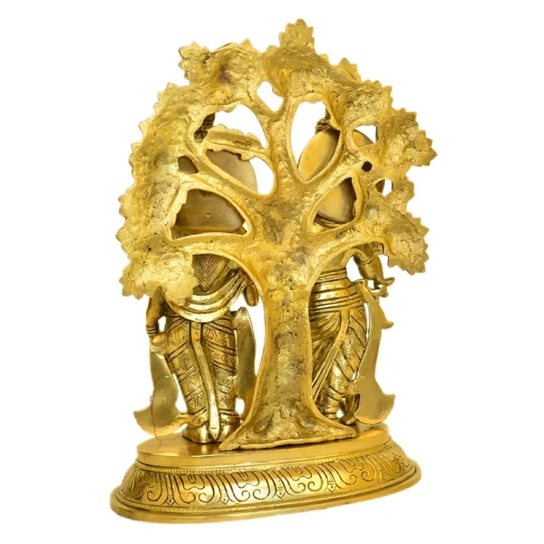 Handcrafted Pure Brass Radha Krishna Idol - BR-312-A - Image 3