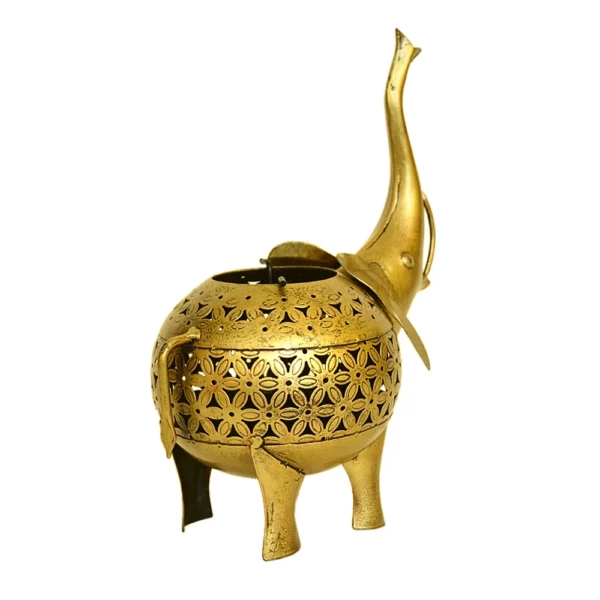 Elephant Vintage Decorative Lantern – Handcrafted Elegance - I-193-A - Image 2