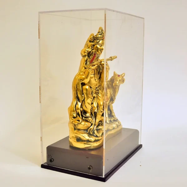 Decorative Divine Lord Krishna Idol with Cow - GC-W-187-A - Image 3