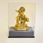 Elegant Krishna with Cow Idol - Handcrafted Flute Playing Murti – GC-W-188-A - Image 4