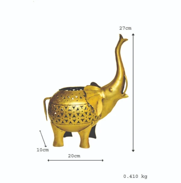 Elephant Vintage Decorative Lantern – Handcrafted Elegance - I-193-A - Image 3