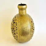 Antique Golden Lantern & Candle Holder Handcrafted Elegance I-194-A - Image 3