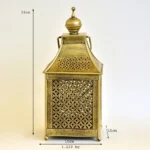 Elegant Antique Golden Metal Lantern Handcrafted Elegance I-191-A - Image 4