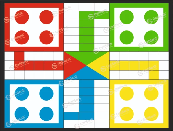 CraftEarth Ludo Theme Tambola Tickets – Design 22 - Image 1